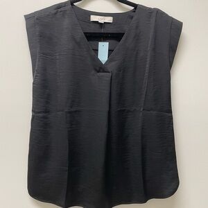 LOFT Charcoal Blouse XS